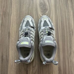 Salomon X Maison Margiela Gray and Neon Green Sneakers